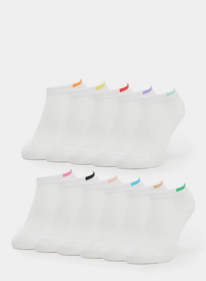 ستايلي عبوة من  جوارب بيضاء للكاحل للبنات